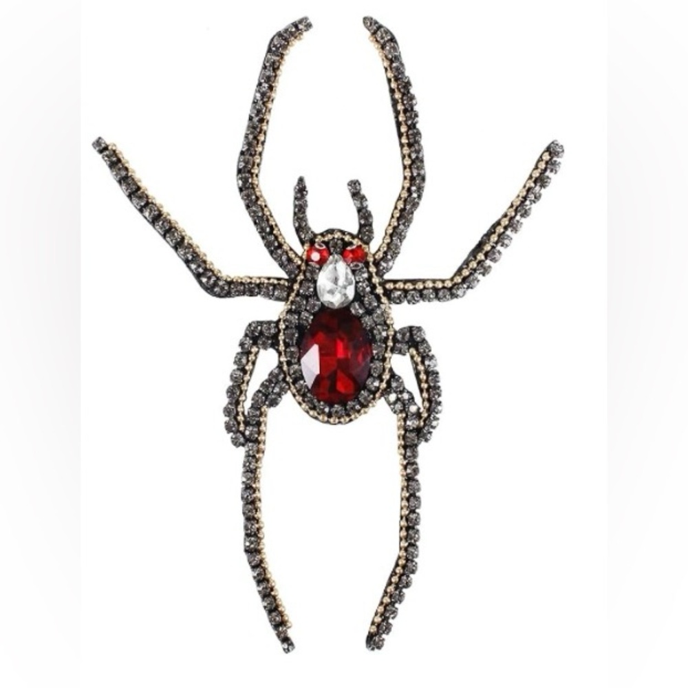 Emdomo beaded spider applique patch